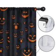 thumbnail image 4 of Long Curtains with Spooky Halloween Theme, Skeleton and Cobweb Motif,42x63in long Curtains Set, 4 of 5