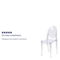 thumbnail image 2 of 4 Pk. Ghost Side Chair in Transparent Crystal, 2 of 9