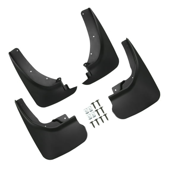 Mud Flaps Kit Compatible for Ford Explorer 2011-2019 Quality Plastic Black Front and Rear Splash Guards