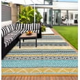 thumbnail image 4 of Garvee 9'x18' Plastic Outdoor Rugs, Bohemia Waterproof Straw Rug Reversible Indoor Outdoor Carpet for Patio RV Deck Porch Backyard Balcony Camping Picnic Beach, Four-color, 4 of 8