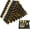 50 pack (line) black+gold, variant on 50 Pack Pre Rolled Gold Plastic Silverware Set with Napkins 50 pack Fancy White+Gold