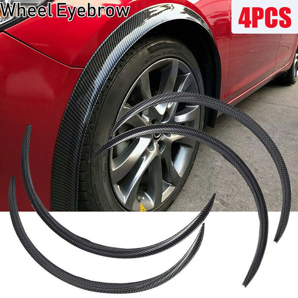 4X Rubber Auto Wheel Eyebrow Arch Trim Lips Strip Fender Flare Protector Durable