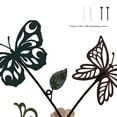 thumbnail image 4 of Garden Butterfly Metal Wall Art- Hand Painted Decorative 3D Butterflies, Flowers for Modern Farmhouse Rustic Home or Office Decor By Lavish Home, 4 of 8