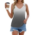 thumbnail image 2 of MESSUEN Sleeveless Tops for Women Beach Tank Tops for Women Crew Neck Raglan Ring Straps Loose Fit Workout Basic Shirts Womens Top Basic Womens Tank Tops Gray S, 2 of 4