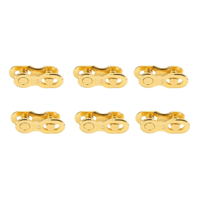 Bike Chains Links, Chain Joint Connector Reusable Steel Rust Resistant 12Pcs For Bicycles Gold