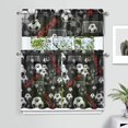 thumbnail image 2 of Kitchen Curtains 36 Inch Short - 3 Panel Set, Rod Pocket Window Curtain, 100% Polyester for Farmhouse, Cafe, Kitchen, Living Room, Bedroom, Sports-Themed Design, Easy Wash, 2 of 6