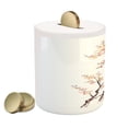 thumbnail image 2 of Art Piggy Bank, Traditional Chinese Paint of Flowers Plum Blossom Birds on Tree Romance Print, Ceramic Coin Bank Money Box for Cash Saving, 3.6" X 3.2", Pale Yellow Brown, by Ambesonne, 2 of 4
