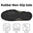 thumbnail image 4 of Men's Casual Leather Boots Slip On Walking Mid Top Non-Slip Driving Shoes Handmade Stitch Comfortable Lightweight Green 8.5 US, 4 of 7