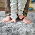 thumbnail image 3 of Deep pile carpet living room carpet long pile - carpets for the living room fluffy shaggy bedroom bed rug outdoor carpet. (light grey, 120x160cm), 3 of 5