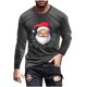 thumbnail image 2 of Blusas y camisas de manga larga con cuello redondo para hombre, blusa de poliéster con estampado navideño de otoño y manga larga para hombre., 2 of 5