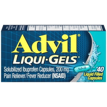 Advil Liqui-Gels Pain and Headache Reliever Ibuprofen, 200 Mg Liquid Filled s, 40 Count