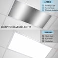 thumbnail image 4 of Dark Grey White Fluorescent Light Covers, Farmhouse Ombre Color Modern Simple Magnetic Light Covers for Ceiling Lights, Fluorescent Ceiling Shade Filters for Classroom Bedroom Office 4x2Ft x 3PCS, 4 of 8