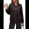 thumbnail image 1 of Chaqueta Informal de Sintético para Motocicleta, de Corta y Larga, para Mujer Café XL, 1 of 9