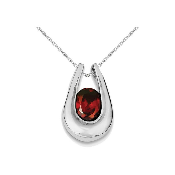 Gem And Harmony Red Garnet Pendant Necklace In Sterling Silver Com - Garnet Pendant Necklace Silver Gem And Harmony Red Garnet Pendant Necklace In Sterling Silver Com - Garnet Pendant Necklace Silver