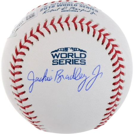 Jackie Bradley Jr. Boston Red Sox Autographed 2018 World Series Logo Baseball - Fanatics Authentic Certified