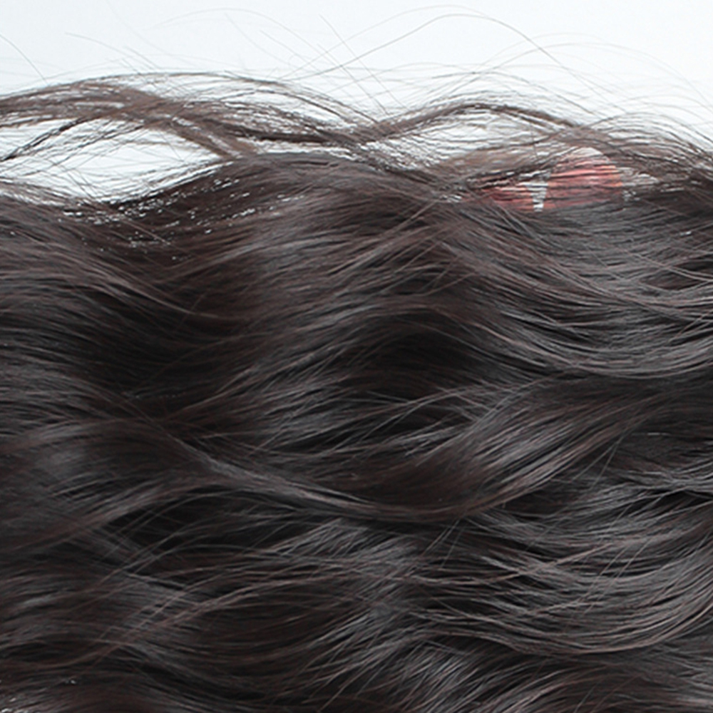 Femal Fluffy Wig One Piece Increase Hair Volume for Women Simulation Natural Dark Brown 50cm Femal Fluffy Wig One Piece Increase Hair Volume for Women Simulation Natural Dark Brown 50cm