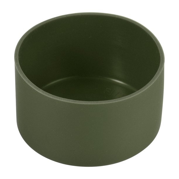 Agua Botella Bota 75mm ID Calor Resistencia Protector Antideslizante Suelo Mangas Cubierta para Copa Taza Vacío Frasco, Oscuro Verde Unique Bargains accesorios para botellas de agua deportivas