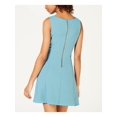 thumbnail image 2 of TEEZE ME Womens Teal Sleeveless V Neck Short Party Ruffled Dress Juniors 7\8, 2 of 4