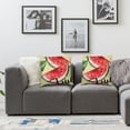 thumbnail image 2 of nygtbtfer Hello Summer Watercolor Watermelon Decorative Throw Pillow Set of 2, Life is Sweet Cushion Case Decor, Seasonal Home Decoration for Sofa Couch White, 2 of 7