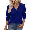 thumbnail image 5 of hoksml Women's Sailor Collar Ribbed Knit Sweater, Long Sleeve Slim Casual Pullover, 5 of 7
