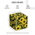 thumbnail image 4 of Lsque Sunflowers In Vintage Printed Tissue Box Cover Holder, Facial Paper Organizer Dispenser,Square with Bottom Belt, PVC Leather Decorative Organizer, 4 of 8