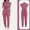 Pink, variant on Scrub Jumpsuit For Woman Cozy Fit Scrub Sets With Pockets Stretch Breathable Nurse Uniforms Women Set Green L