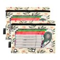 thumbnail image 2 of 2 Pack Pencil Bag 9.84x6.1 Inch 3-Ring Page Turning Folder Zipper Pencil Case Pencil Bag Page Turning File BagPeace Dove, 2 of 6