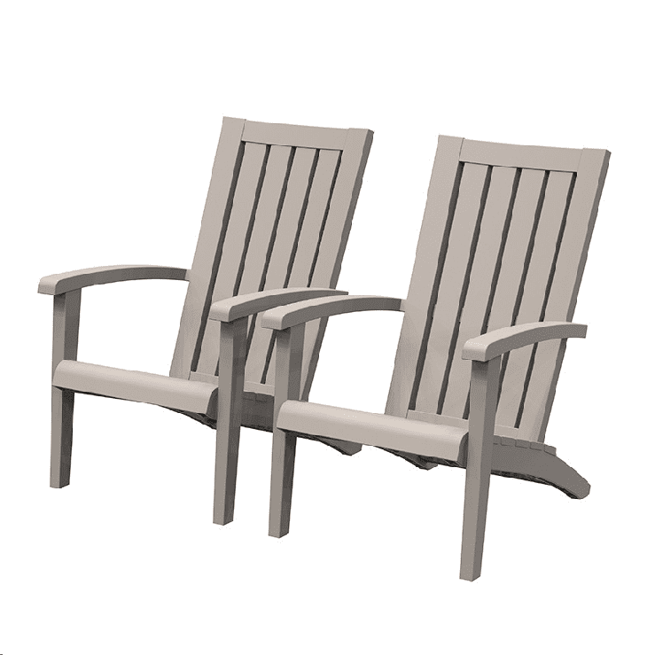 DWVO 2 Pcs Adirondack Chairs for Outdoor Patio Weatherproof