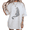 White, variant on UNISHE White Women's Soft Simple Safari Cheetah Line Art Graphic Short Sleeve T-Shirt Tops