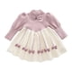 thumbnail image 2 of Vestido de suéter de una pieza para niñas de otoño e invierno, vestido de princesa de punto, mangas abullonadas de estilo coreano para niñas, 2 of 5