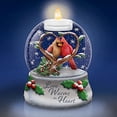 thumbnail image 4 of The Bradford Exchange Love Warms The Heart Illuminated Holiday Water Globe with Handcrafted Cardinal Sculpture with Flamesless Tea Light 4.75"W x 6"H, 4 of 4