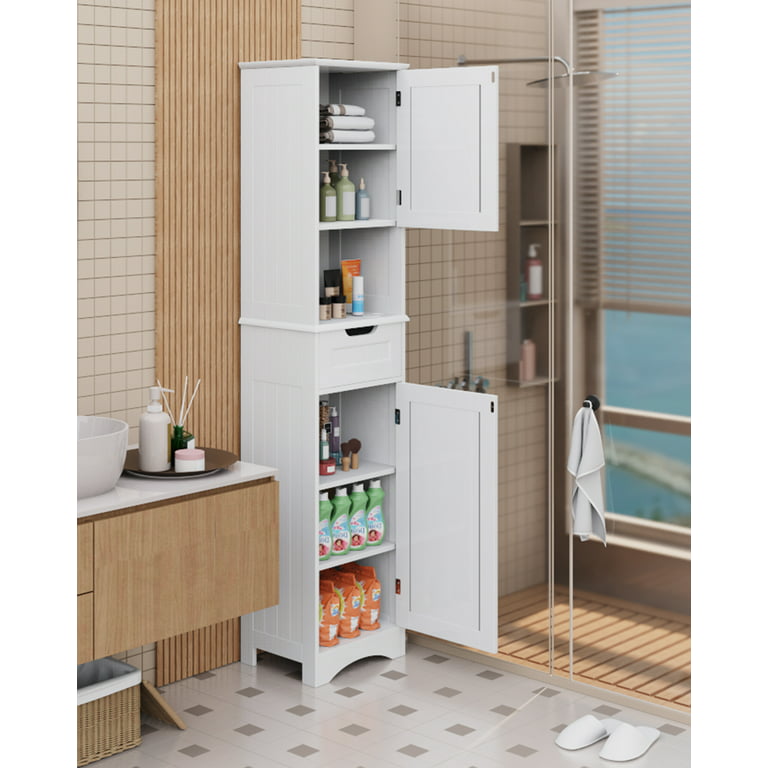 Bathroom Floor Storage Cabinet, Solid Wood Floor Cabinet, Farmhouse Bathroom  Cabinet, Small Space Cabinet, Storage Cabinet, Narrow Cabinet 