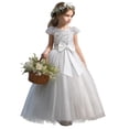 thumbnail image 1 of Vestido TTYAOVO para niña, boda, princesa, vestido de encaje con flores, talla 140, 1 of 7