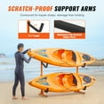 thumbnail image 4 of KFFKFF Independent Kayak Storage Stand, Dual Kayak Canoe Paddleboard Holder, Robust Steel Kayak Arm Rack with Cushioned Arms and Modifiable Width, Maximum Capacity 175LBS, Suitable for Indoor Garage, 4 of 9