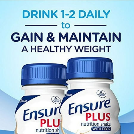 Ensure Plus with Fiber Oral Supplement Vanilla 8 oz Bottle Abbott 67086, 24 Ct