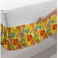 thumbnail image 2 of Dahlia Bed Skirt, Doodle Spring Flowers Childish Summer Vibrant Foliage Daisy Celebration Pattern, Elastic Bedskirt Dust Ruffle Wrap Around for Bedding Decor, 4 Sizes, Multicolor, by Ambesonne, 2 of 2