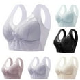thumbnail image 6 of Npasoilc Plus Size Lace Bra for Women Wirefree Embroidered Push Up Adjustable Straps Breathable Comfortable Daily Underwear, 6 of 6