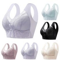 Patlollav Womans Bras Embroidered Glossy Comfortable Breathable Bra Underwear No Rims