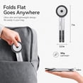 thumbnail image 5 of Laptop Stand for Desk, 3-in-1 Foldable Aluminum Laptop Riser with Magnetic Phone Holder, 8-Level Adjustable Portable Computer Stand for MacBook Air Pro, Dell, HP, iPad, iPhone, Office/Travel, Silver, 5 of 11