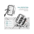 thumbnail image 3 of 1pc Fashionable Gorgeous Double Rhinestone Pc Protection Case, Compatible With Apple Watch 38mm 40mm 41mm 42mm 44mm 45mm 49mm,Compatible With Apple Watch Series 1-9 & Se, With Tempered Glass Screen Pr, 3 of 5