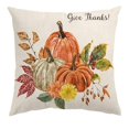 thumbnail image 4 of Set of 4 Hello Fall Throw Pillow Covers 18"x18", Thanksgiving Day Fall Decorations for Home, Truck Farm Gnomes Pumpkins Cotton Linen Pillow Covers Cushion Case Couch, Bed, Office, 4 of 5