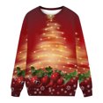 thumbnail image 4 of Camiseta holgada de manga larga con cuello redondo y estampado navideño para mujer Fridja FKASFK1081, 4 of 4