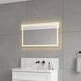 thumbnail image 2 of Bathroom Mirrors 40 x 24 Inch LED Bathroom Mirror with Front and Backlight, Wall Mounted Vanity Mirror with Aluminum Frame, Anti-Fog, Memory, 3 Colors, Stepless Dimmable,Wall Mounted Bathroom Mirrors, 2 of 5