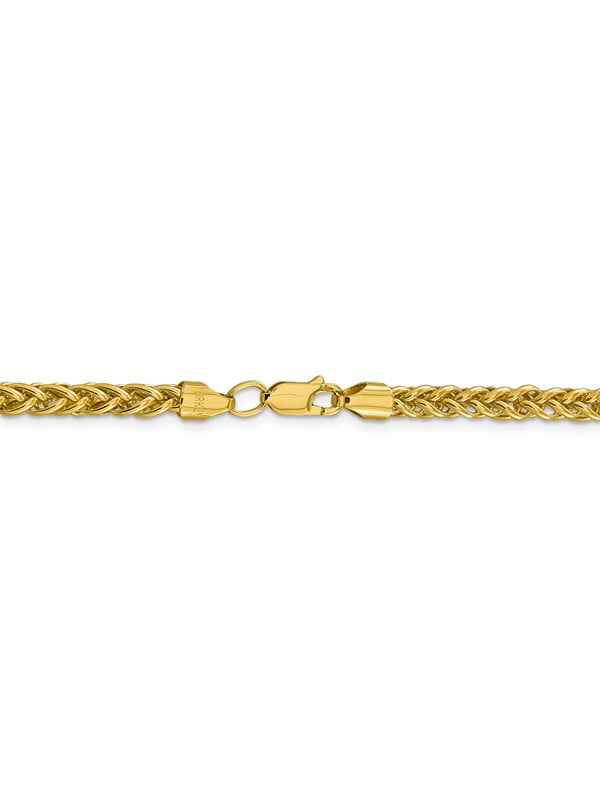 14K White Neckalce 2.35MM 20 INCH Long 14k White Gold 2.35mm Semi-solid 3-Wire Wheat Chain