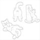 thumbnail image 1 of Cortadores de Galletas de de Plástico con Forma de Trasero de Gatito, Molde para Galletas, Sello, Utensilios para Hornear, Molde de Mano para Hornear Galletas DIY, 1 of 5