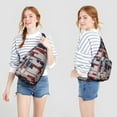 thumbnail image 2 of Stylish Sling Backpack - Modern Aesthetic Crossbody Bag with Abstract Geometric Pattern, Lightweight Fashion Pack for Daily Commute, 2 of 4