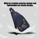 thumbnail image 4 of Riñonera bandolera | Bandolera bandolera multiusos para correr, hacer senderismo, montar en bicicleta, viajar | Correa ajustable, orificio para auriculares, cremallera reflectante | Tela Oxford |, 4 of 8