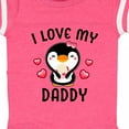 thumbnail image 4 of Inktastic I Love My Daddy with Cute Penguin and Hearts Girls Baby Bodysuit, 4 of 5