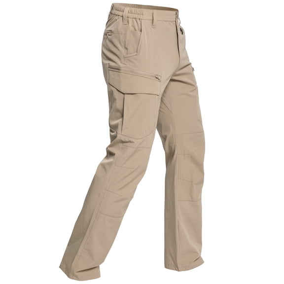 NAVEKULL Men's Stretch Quick Dry Hiking Cargo Pants Flex Water Resistant Lightweight Outdoor Durable Fishing Work Pants With 9 Pockets UPF 50