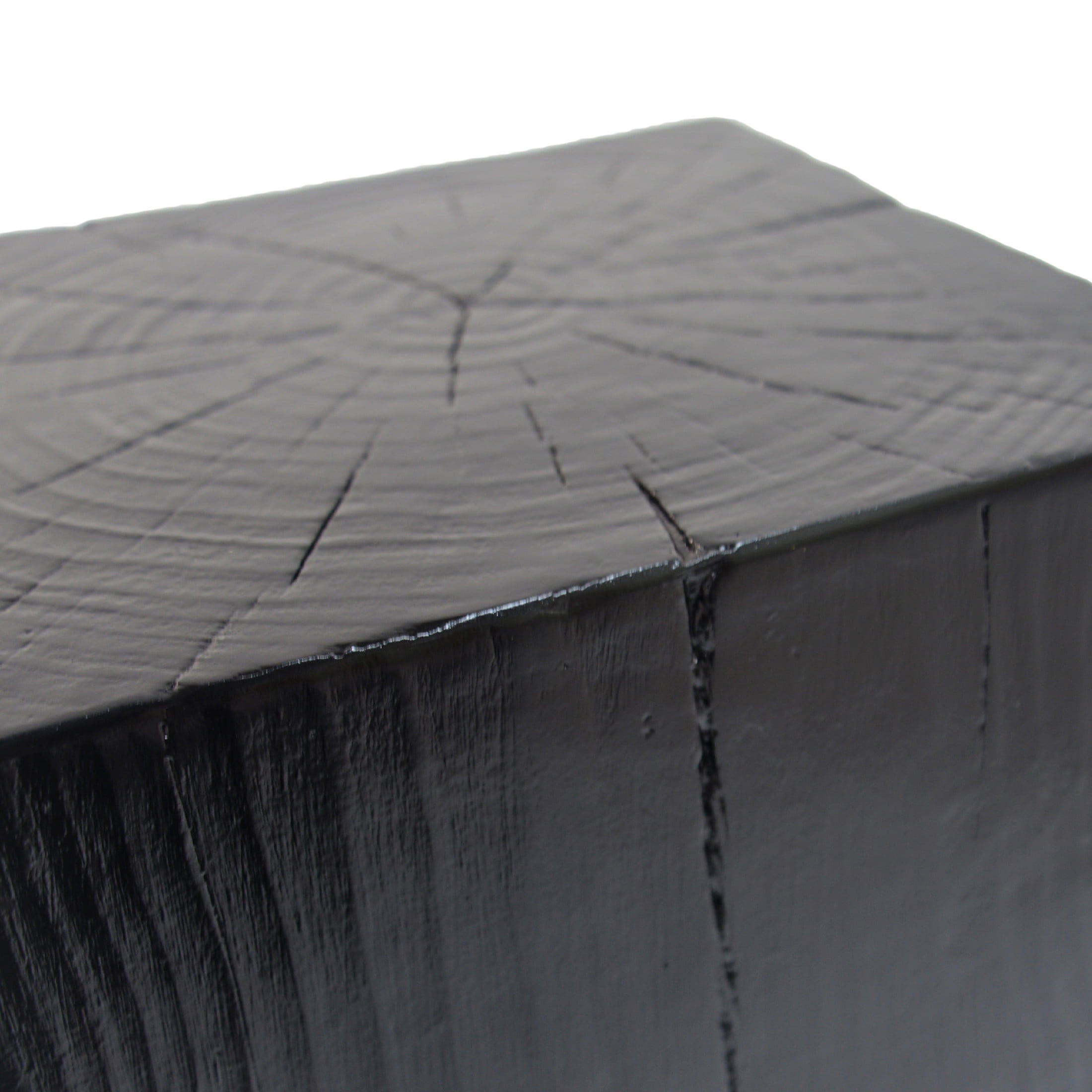 Christopher Knight Home 18" MGO End Table, Wood-Look Square Design, Indoor Outdoor Side Table, Black Finish, Set of 4